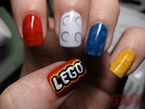 unhas decoração lego