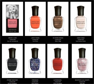 As colaborações Deborah Lippmann com as celebridades